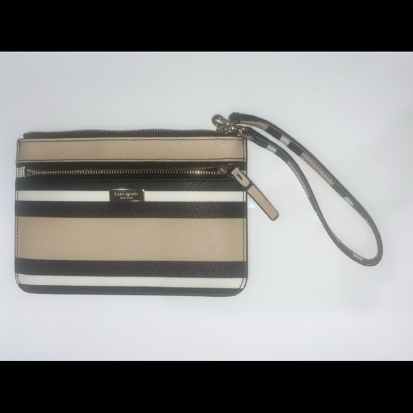 Kate Spade striped wristlet - Picture 2 of 3